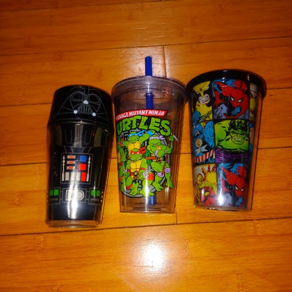 Set of 3 starwars, comic tumblers